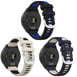 Maucoray Silikon-Uhrenarmband kompatibel für Garmin Forerunner 265/255/265S/255S Armband, Ersatzzubehör Armband, 22MM for Forerunner 255/265, Silikon von Maucoray