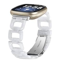 Maucoray Uhrenarmband kompatibel mit Fitbit Versa 4/Versa 3/Sense 2/Sense Armband, Harz D-Form, verstellbares Armband, Harz von Maucoray
