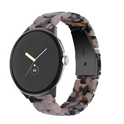 Maucoray Uhrenarmband kompatibel mit Google Pixel Watch 2/Pixel Uhrenarmband, Kunstharz, bunt, leicht, Ersatzzubehör, verstellbares Armband, Harz Edelstahl von Maucoray