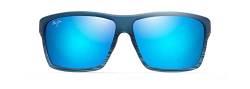 Maui Jim Unisex Alenuihaha Sonnenbrille, Blau-Schwarz gestreift, 64/14/123 von Maui Jim