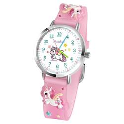 Maukoo Kinderuhr, 3D Cute Cartoon Armbanduhr, Armbanduhr für Kinder Jungen und Mädchen,30M wasserdichte Analog Quarzuhr, Teaching Handgelenk Uhren mit Silikon Armband (Unicorn pink B) von Maukoo