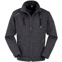 Maul Fleecejacke Lichtenau - Herren Strickfleecejacke schwarz/grau von Maul