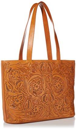 Mauzari Damen-Handtasche, Leder, groß, Honig, Large von Mauzari Sayulita