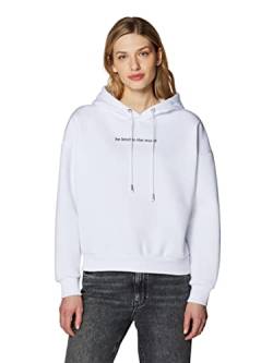 Mavi Damen BE Kind to The World Printed Sweatshirt, White, XL/ von Mavi
