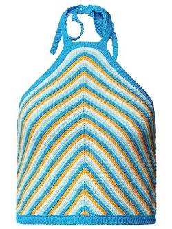 Mavi Damen Color Braided Strap Knit TOP Pullover, blau, M von Mavi