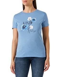 Mavi Damen Kind Printed Tee T-Shirt, Blau, M EU von Mavi
