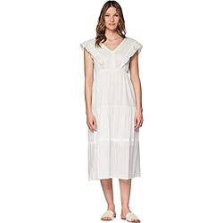Mavi Damen Long Dress Kleid, Antique White, L/ von Mavi