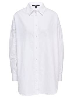 Mavi Damen Long Sleeve Shirt Bluse, White, L/ von Mavi