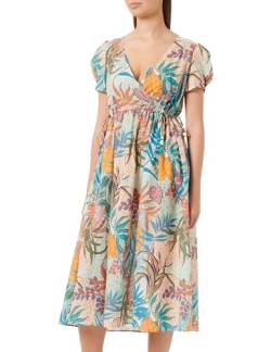 Mavi Damen Printed Dress Kleid, grün, bunt, XL von Mavi