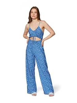 Mavi Damen Printed Jumpsuit Jeans, Bright Cobalt Mini Leaf Print, XXS/ von Mavi