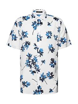 Mavi Herren Printed Shirt Hemd, weiß, XL von Mavi