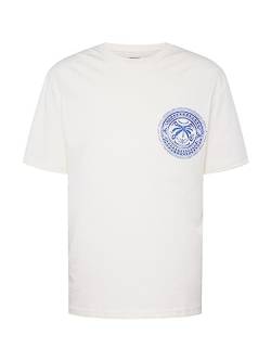 Mavi Herren Printed Tee T-Shirt, beige, weiß, XL von Mavi