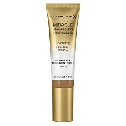 Max Factor Miracle Second Skin Foundation LSF 20 - Farbe 10 Golden Tan, 30 ml von Max Factor