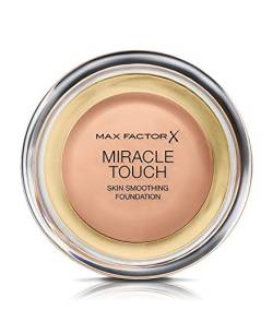 Max Factor Miracle Touch Foundation Natural 70 – Grundierung, die von fest zu flüssig wechselt – Für einen absolut ebenmäßigen Teint – 1 x 12 ml von Max Factor