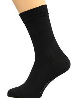 Max Lindner 5 Paar Diabetikersocken (Socken ohne Gummi) 95% Baumwolle 5% Elasthan (39-41, schwarz) von Max Lindner