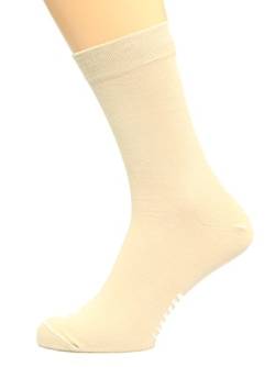 Max Lindner 5 Paar Diabetikersocken (Socken ohne Gummi) 95% Baumwolle 5% Elasthan (42-44, beige) von Max Lindner