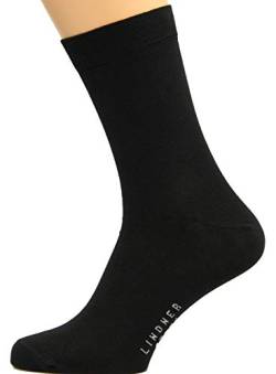 Max Lindner 5 Paar Herrensocken 95% Baumwolle 5% Elasthan (39-41, schwarz) von Max Lindner