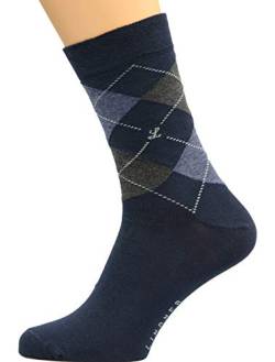 Max Lindner Herrensocken (45-47, blau gemustert) von Max Lindner