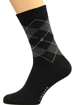 Max Lindner Socken Socken schwarz Muster grau Größe 45, 46, 47 von Max Lindner