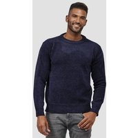 Max Men Strickpullover Einfarbiger Strick Pullover Basic Longsleeve Sweater (1-tlg) 3799 in Dunkelblau von Max Men