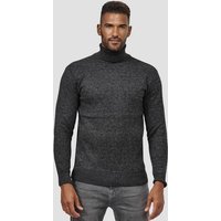 Max Men Strickpullover Rollkragen Sweater Basic Longsleeve Design Strick Pullover (1-tlg) 3787 in Dunkelgrau von Max Men