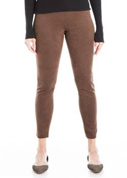 Max Studio Damen Wildlederimitat mit elastischer Taille Hose, Sequoia, Groß von Max Studio