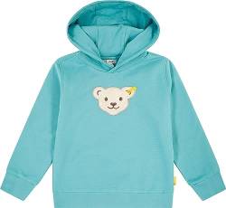 Steiff Kinder Hoodie einfarbig mit Quietsche Bär Squeezer Kapuzenpullover (Stillwater, 122) von Max und Mia