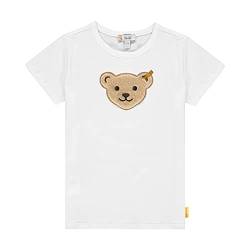 Steiff Mädchen Kurzarm T- Shirt mit Quietsche Bär Squeezer (Weiß, 116) von Max und Mia