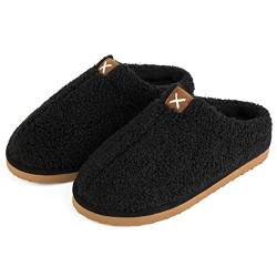 MaxMuxun Hausschuhe Damen Winter Warm Plüsch Slipper Baumwolle Pantoffeln Memory Foam Frauen Gefüttert Schuhe Rutschfeste Sohle Indoor Outdoor von MaxMuxun