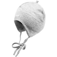 Jersey-Mütze BASIC mit Ohrenschutz in silbermeliert von Maximo