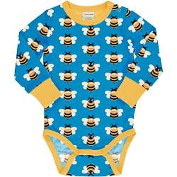 Maxomorra Baby Body mit Bienen PICNIC BEE(74-80, Langarm) von Maxomorra