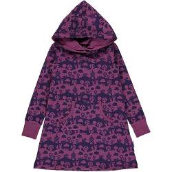 Maxomorra Dress Hoodie Sweat Purple Landscape, 110/116 von Maxomorra