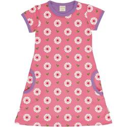 Maxomorra Dress SS Flowers, 110/116 von Maxomorra