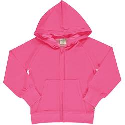 Maxomorra Kinder Kapuzenjacke Cardigan Hood Sweat Dunkelblau, Türkis oder Pink (134-140, Azalea) von Maxomorra