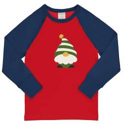 Maxomorra Kinder Langarmshirt Weihnachten Top LS Raglan Swedish Santa (134/140) von Maxomorra