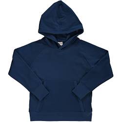 Maxomorra Kinder Sweatshirt mit Kapuze Hoodie Sweat Solid (134-140, Navy) von Maxomorra