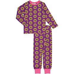 Maxomorra Mädchen Schlafanzug mit Sonnenblumen Pyjama LS Garden Sunflower Gr. 134/140 von Maxomorra