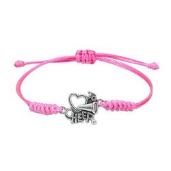 Maxtonser Cheerleader-Armbänder, verstellbare Sport-Cheerleader-Handkette, Schmuck für Frauen und Mädchen, Sport-Cheerleader-Handkette, Geschenk, modische Armbänder von Maxtonser