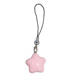 Maxtonser Fat Star Phone Chacin Phone Charm Lanyard Strap Bag Hängende Anhänger Dekorationen Ornament Modeschmuck Zubehör, Pink von Maxtonser