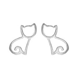 Maxtonser Trendy Legierung Ohrring Frauen Klassisch Hohl für Katze Silhouette Ohrstecker Weibliche Mode Ohrringe Paar Schmuck Präsentieren, Ohrstecker von Maxtonser