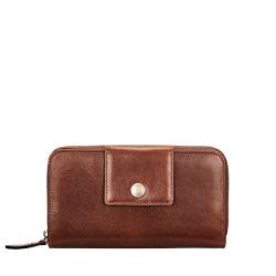 Maxwell Scott Italienisches Damen Leder Portemonnaie Giorgia in Cognac Braun von Maxwell Scott