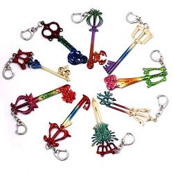 Kingdom Hearts Schlüsselanhänger 9 Bunter Schlüssel Metall Schlüsselanhänger Rucksack Autoschlüssel Anhänger von MayDee