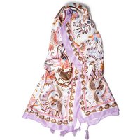 MayTree Modeschal leichter großer Sommerschal Strandschal Damen Boho 85 x180 pink, Saron, (Stück, 1-St) von MayTree