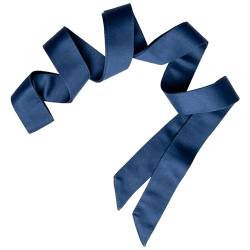 Maya Deluxe Damen Womens Belt Ladies Satin Sash Waist Tie Ribbon Bow Accessory for Bridesmaids Bridal Wedding Prom Evening Occasion Gürtel, French Navy, S-M von Maya Deluxe