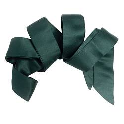 Maya Deluxe Women's Womens Ladies Satin Sash Waist Tie Ribbon Bow Accessory for Bridesmaids Bridal Wedding Prom Evening Occasion Belt, Emerald Green, L-XL von Maya Deluxe