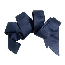 Maya Deluxe Women's Womens Ladies Satin Sash Waist Tie Ribbon Bow Accessory for Bridesmaids Bridal Wedding Prom Evening Occasion Belt, Navy, L-XL von Maya Deluxe