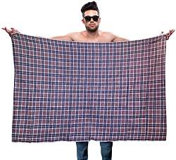 Herren Lungi Sarong aus 100% gekämmter Baumwolle | Stilvoll und komfortabel | Atmungsaktiver Stoff | Ideal für Urlaub, Strand und Entspannung von Mayaka786