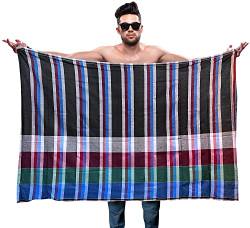 Herren Lungi Sarong aus 100% gekämmter Baumwolle | Stilvoll und komfortabel | Atmungsaktiver Stoff | Ideal für Urlaub, Strand und Entspannung von Mayaka786