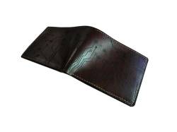 Mayan Corner - Circuit Electric Board Pattern Leather Handmade Bifold Wallet Fullgrain Leather Wallet Gift for Men Wallet for Dad, husband, 3 Dunkelbraun - WA, Medium, Geldbörse aus echtem Leder mit von Mayan Corner