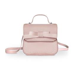 Mayplous Mädchen Umhängetasche Kleine Kinderhandtasche mit Blume Mini Münztasche Geldbörse Kleine Brieftasche für Kleinkinder Alter 2-5 Jahre Größe 80-110cm / 31,5"-43,3" (Rosa) von Mayplous